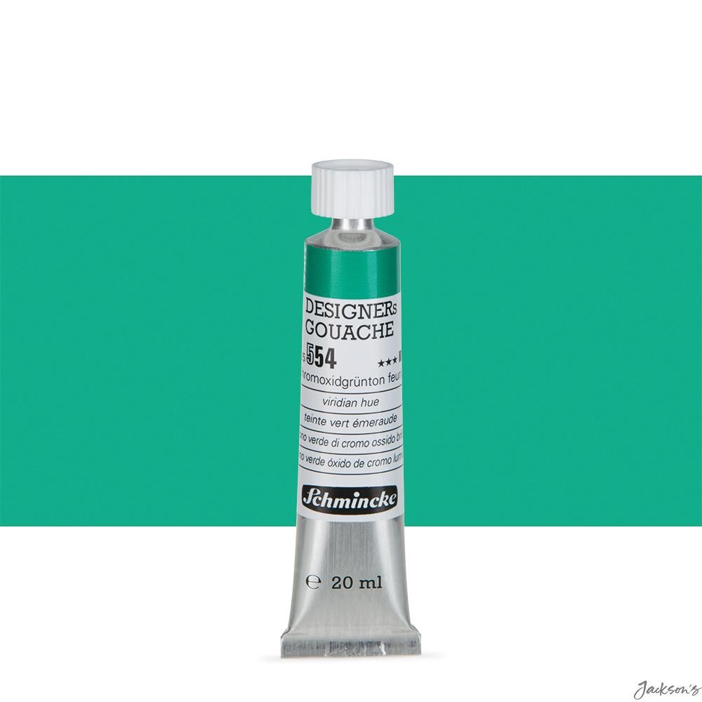 Schmincke Designer Gouache Paint 20ml Tube Viridian Hue For Artists Painting