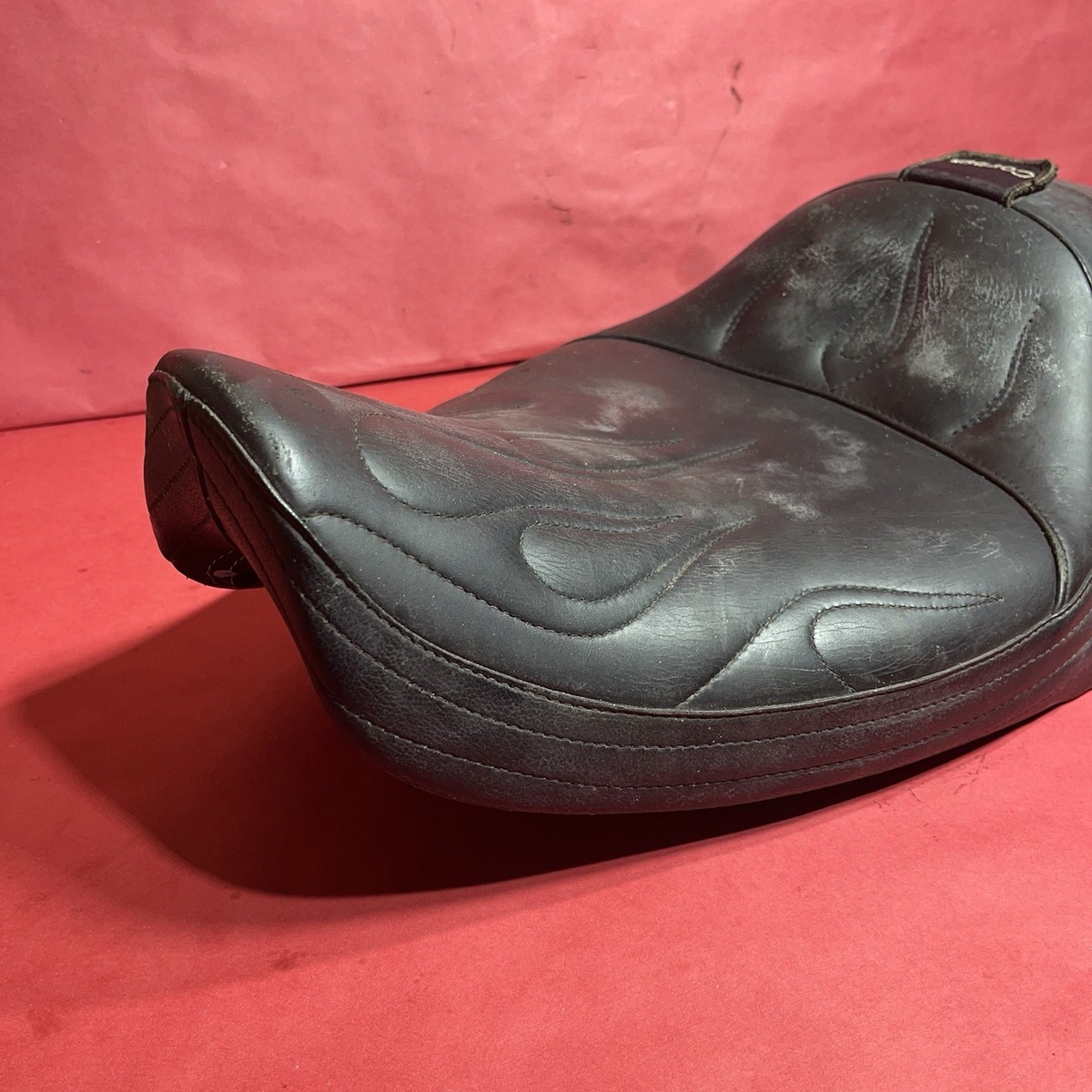Corbin Leather Seat Saddle Harley Davidson 84-99 Flames | eBay