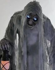 7 FT ANIMATED WAILING PHANTOM W DIGITAL EYES HALLOWEEN PROP ANIMATRONIC
