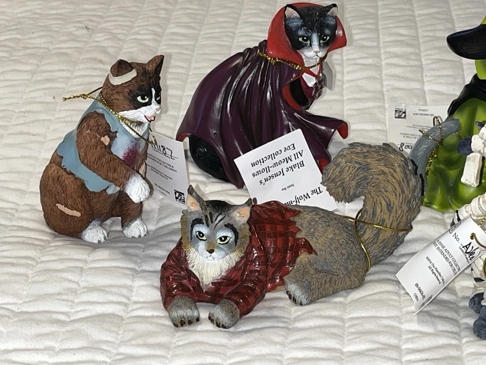 The Hamilton Collection All Meow-Llows Eve Collection Count Cat-Ula Lote de 6 Foto 4 de 4