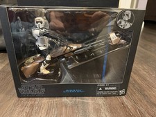 Star Wars Black Series Speeder Bike With Biker Scout Trooper. New In Sealed Box