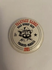 Gold Nugget Days Paleface Paradise Magalia California 1981 Pin Back Button P121