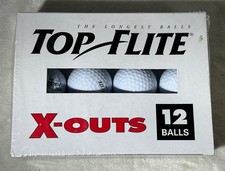 Top Flite X-Outs SEALED Box Of 12 Golf Balls White
