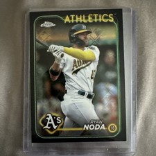 RYAN NODA 2024 TOPPS CHROME BLACK LOGOFRACTOR ATHLETICS #284 /10