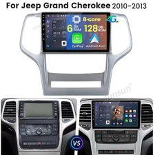 6+128GB CarPlay Android Car Stereo Radio GPS For Jeep Grand Cherokee 2010-2013
