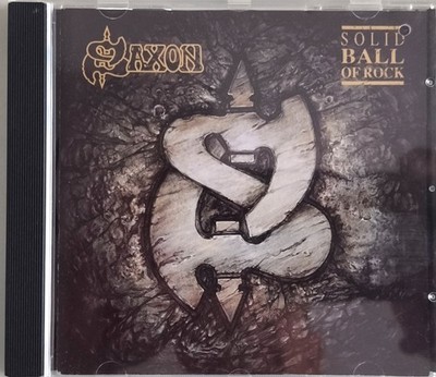 CD SAXON - SOLID BALL OF ROCK 1990 - Made in USA