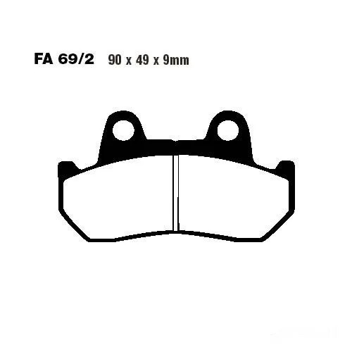 Bremsbelag BremsbeläGe EBC FA069 2 Vorne FüR Honda GL 1100 Goldwing 1982-1983-image