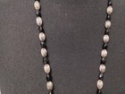 Eyeglasses/Charm Holder Silvertone & Black Beaded Necklace-35" - 1990's — photo 4