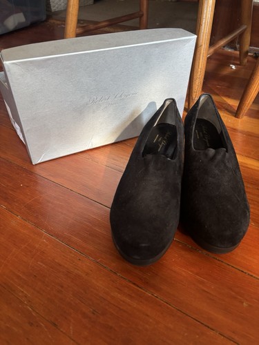 Robert Clergerie Black Suede Slip-On Stretch Flats EU 42 US 11.5