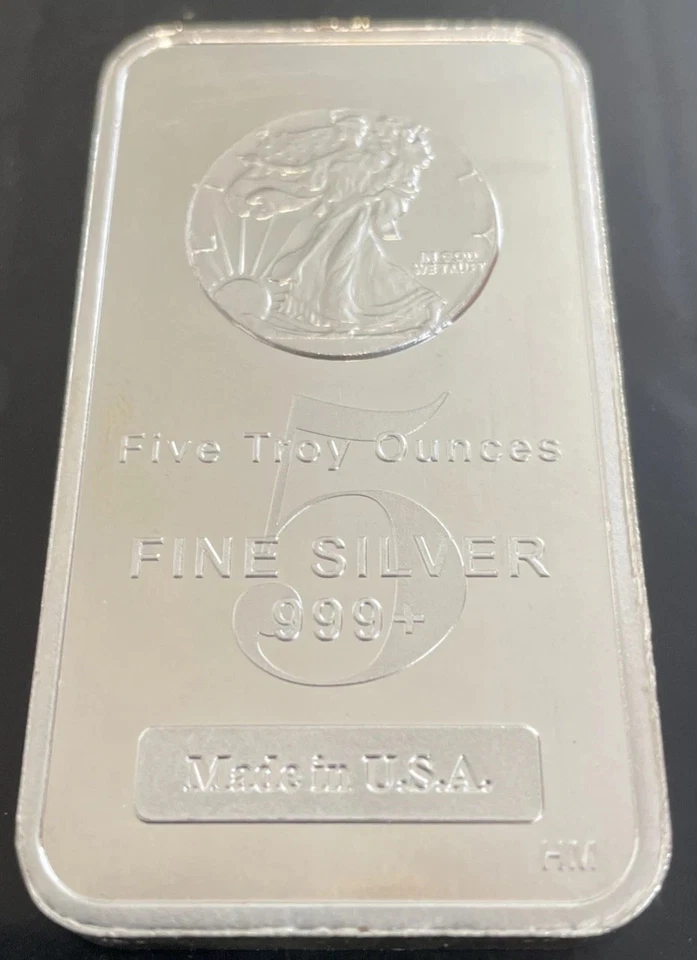 5 oz. Highland Mint Silver Bar - Walking Liberty Design .999+ Fine - Image 3 of 4