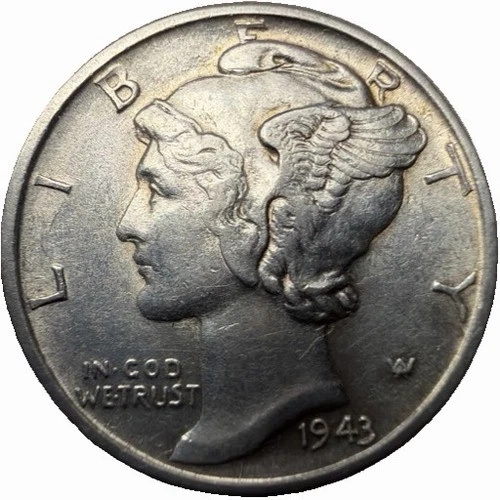 1943-D Mercury Dime 10¢ Extra Fine Condition Nice Luster - LP4