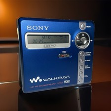 Sony NetMD Walkman MZ-N707 Personal MiniDisc Recorder MDLP Blue Type-R Vintage