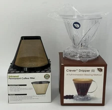 Clever Coffee Dripper Pour Over Fresh Drip Permanent Filter & Box  NO COASTER