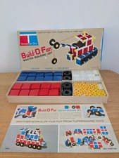 Vintage Tupperware Toys Build-O-Fun Master Builder Set Manual 1969 Set No.102 1