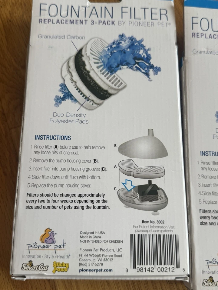 Pet Water Fountain Replacement Filters,3, FitsRaindrop Stainless Steel Ítem 3002 - Image 3 of 3