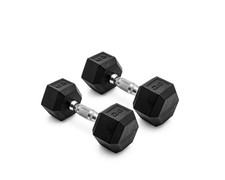 CAP Barbell 20LB Rubber Hex Dumbbell Pair with Ergonomic Grip