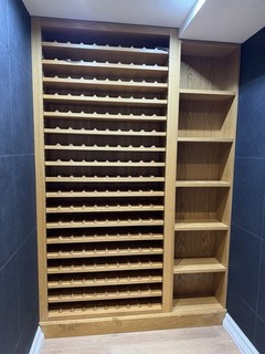Oak Wine Rack & Shelving Unit