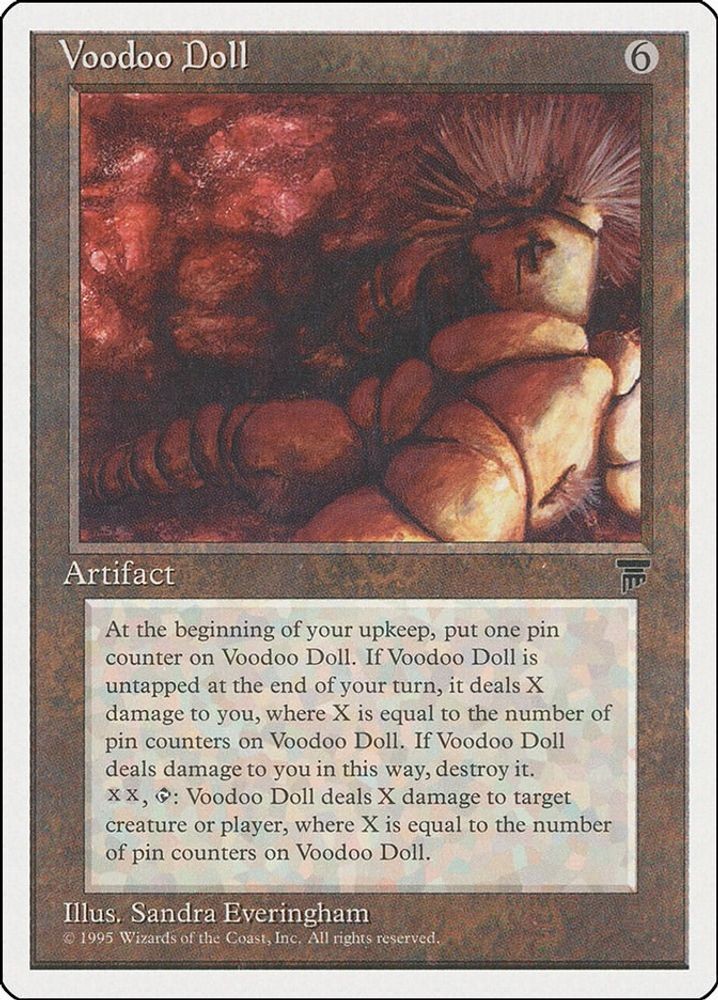 1995 Magic: The Gathering Chronicles Voodoo Doll (#111, Rare, Moderately Played)