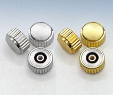 Gold or Silver-Tone Waterproof Crown Flush Post 4mm 4.5mm 5mm Tap 10