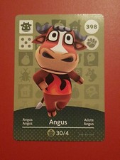 ANGUS ANIMAL CROSSING AMIIBO SERIES 4 CARD #398 TRACKED AU POST geniuine