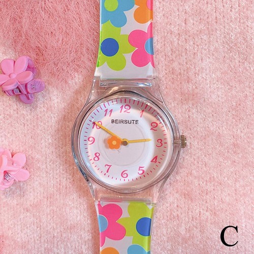 Women Summer Transparent Flower Watches Colorful Casual Round Digital Watch G0 - Picture 20 of 20