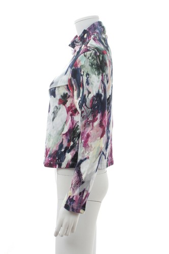 Carven Paint Printed High-Neck Cotton Sweatshirt / Multi / RRP - Picture 2 of 4