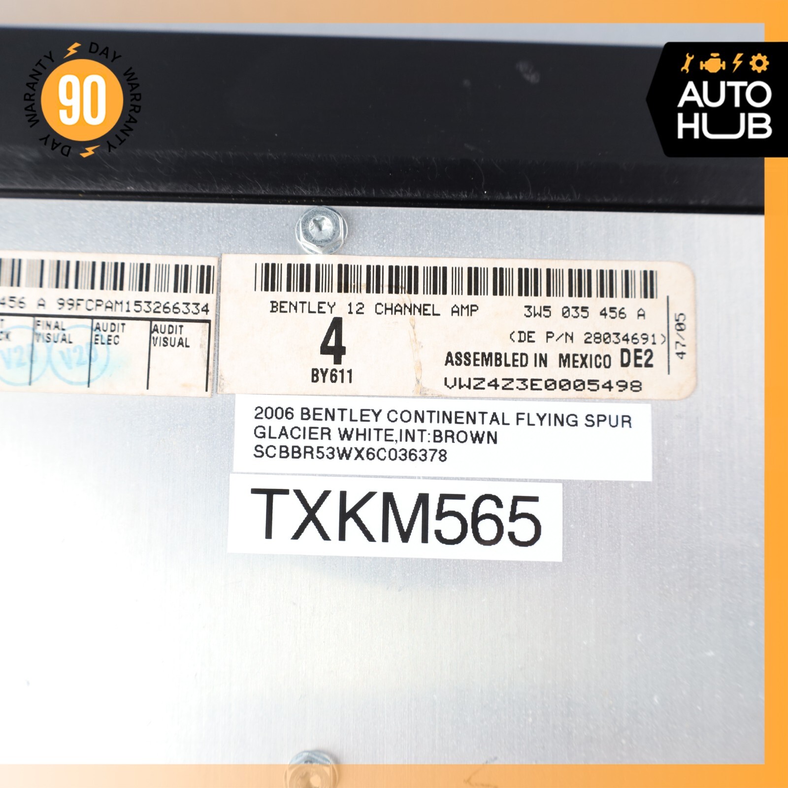 06-07 Bentley Continental Flying Spur Audio Sound System Amplifier Amp OEM 58k