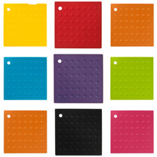 NEW SILICONE TRIVET MAT HEAT RESISTANT PAN HOLDER IRON STRAIGHTENER COLOURS
