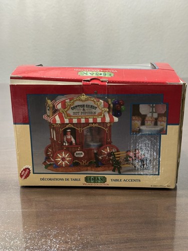 Lemax Village Collection Table Accents Cotton Candy Popcorn Stand Set 2004 - Picture 8 of 12