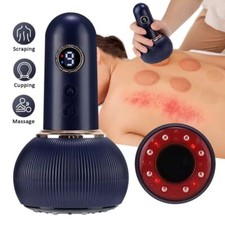 Electric Meridian Massage Brush Microcurrent 9 Speed Heating Vibration Massager