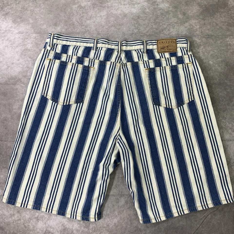 Pantalones Cortos Arizona Para Hombres 42 Multicolor Rayas Pantalones Cortos Sueltos Hip Hop De Colección Años 90 EE. UU. Foto 3 de 4
