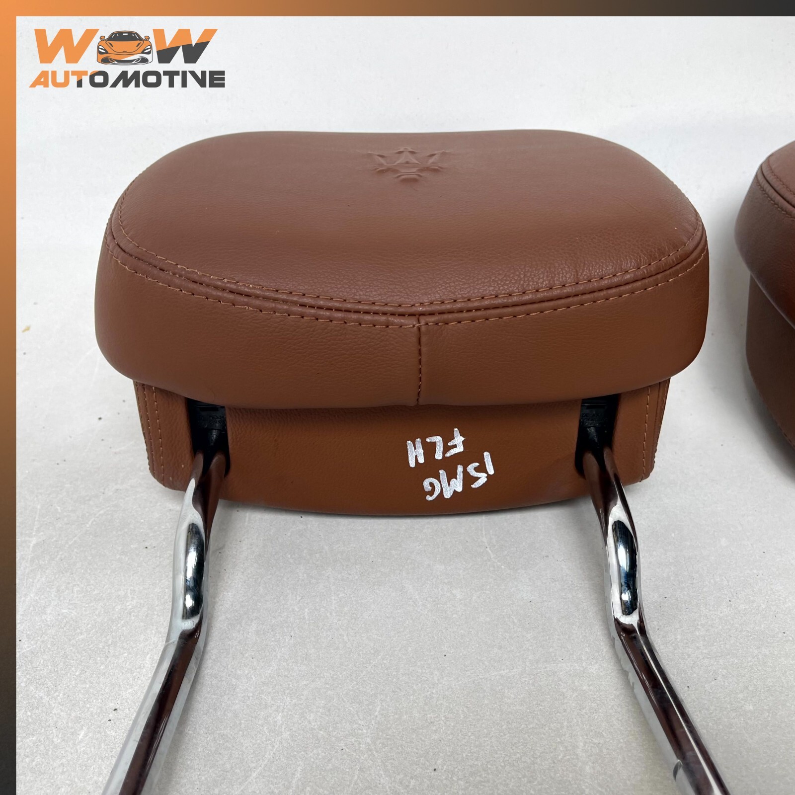 14-17 MASERATI GHIBLI FRONT RIGHT & LEFT SIDE HEADREST HEAD REST PAIR SET OEM