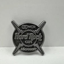 Hard Rock Cafe 1990s NCR & Microsoft PEWTER VIP PIN New Product Party HRC #2216