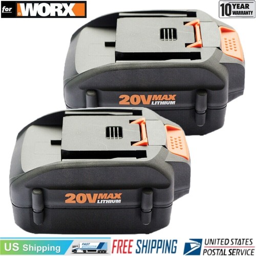 2x 8000mAh Worx 20V Akku Mit LED-Anzeige - Kompatibel Mit Vielen Worx Geräten