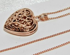 Heart Locket Pendant Necklace 
