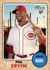 2017 Topps Heritage High Number Base Set Rookie #551 Phil Ervin Cincinnati Reds