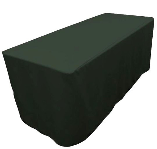 6' ft Fitted Polyester Tablecloth OPEN BACK TableCover Trade show Booth 18 COLOR - Picture 17 of 30