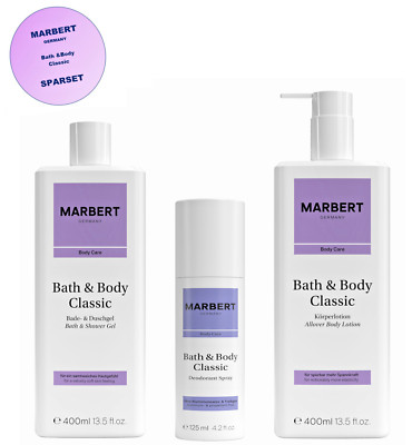 MARBERT Bath & Body Classic  Duschgel / Lotion je 400 ml  Deodorant 125ml Bundle