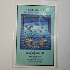 Michael Miller Fabrics Virtual Aquarium Quilt Pattern By Marinda Stewart 45x52