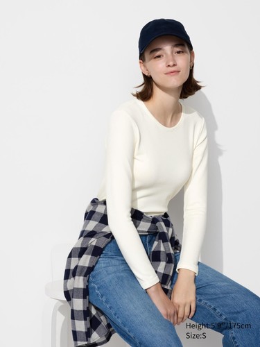 Women HEATTECH T-Shirt Ultra Warm”2.25 times warmer than regular HEATTECH"UNIQLO - Foto 11 di 14