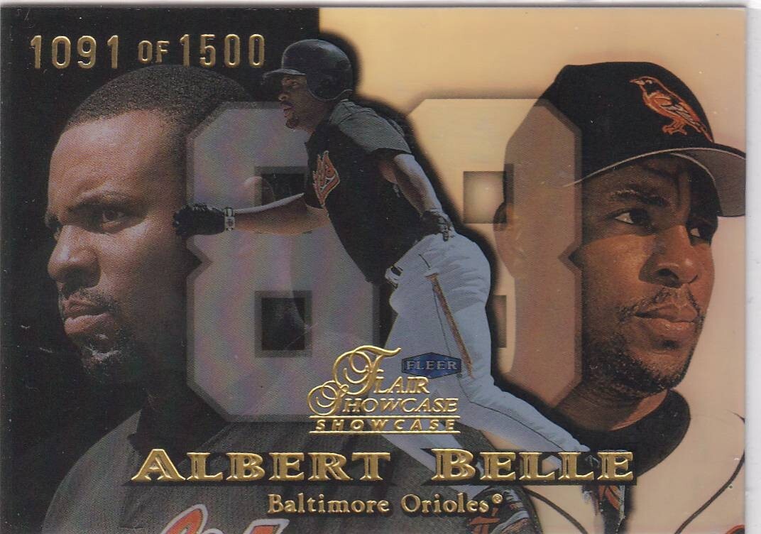 Vetrina Flair 1999 fila 1 posto 41 Albert Belle Orioles 1500 spedizione gratuita!