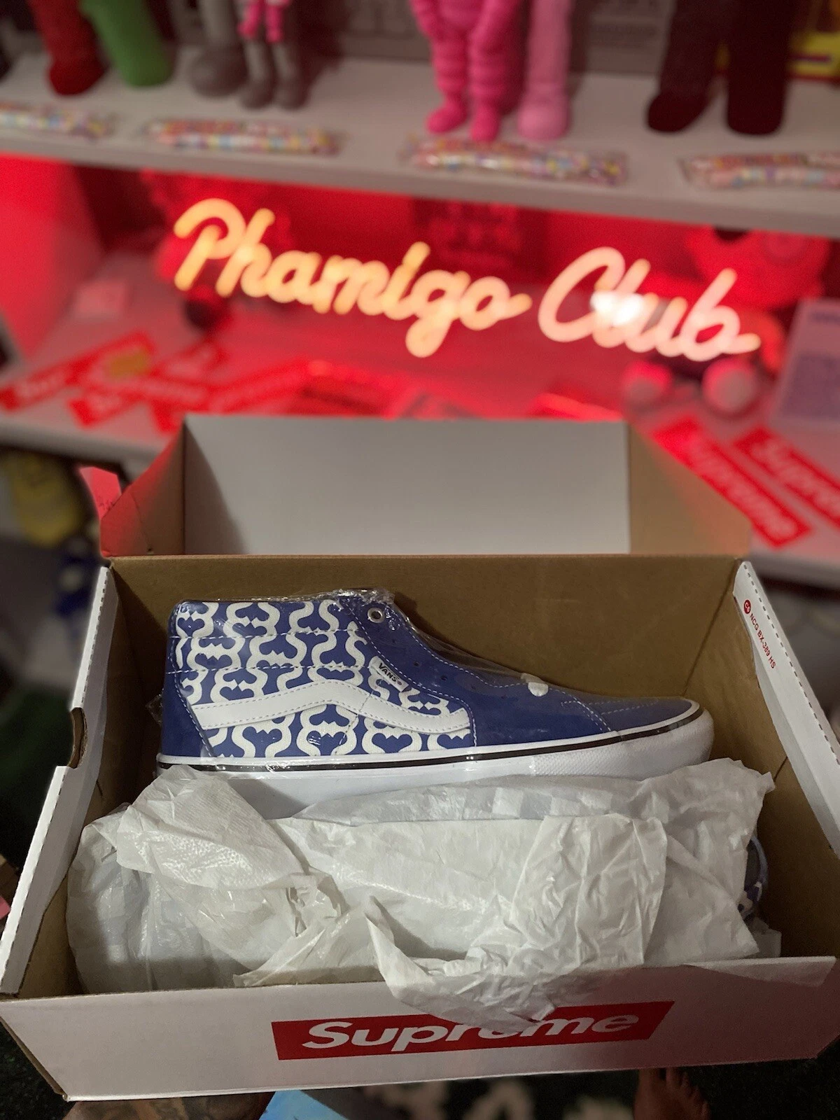 Neuf Taille 10,5   VANS Grosso Mid x Supreme Monogram S   Royal 2021