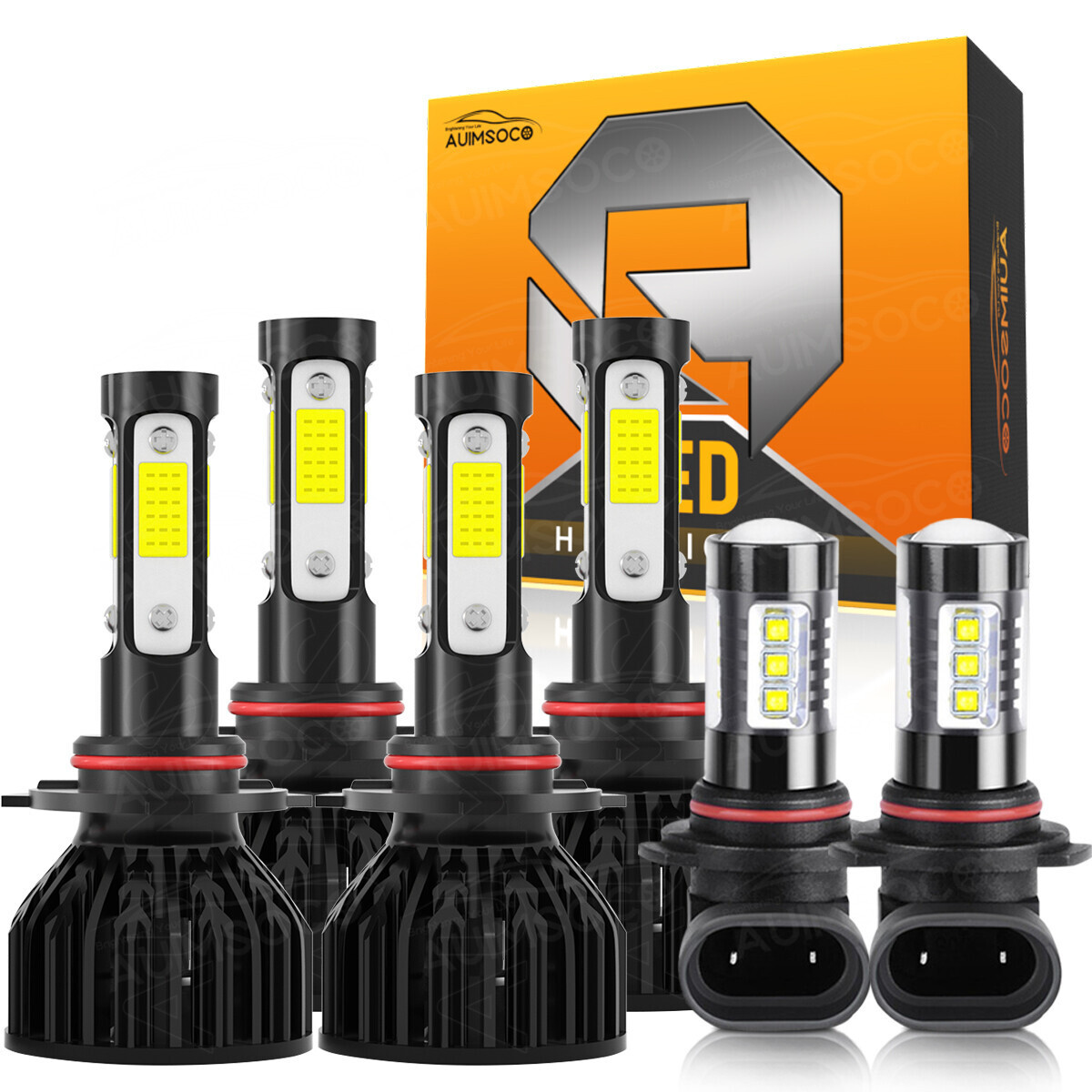 For Chrysler Sebring 2007-2009 Combo LED Headlight High Low + Foglight bulbs Kit