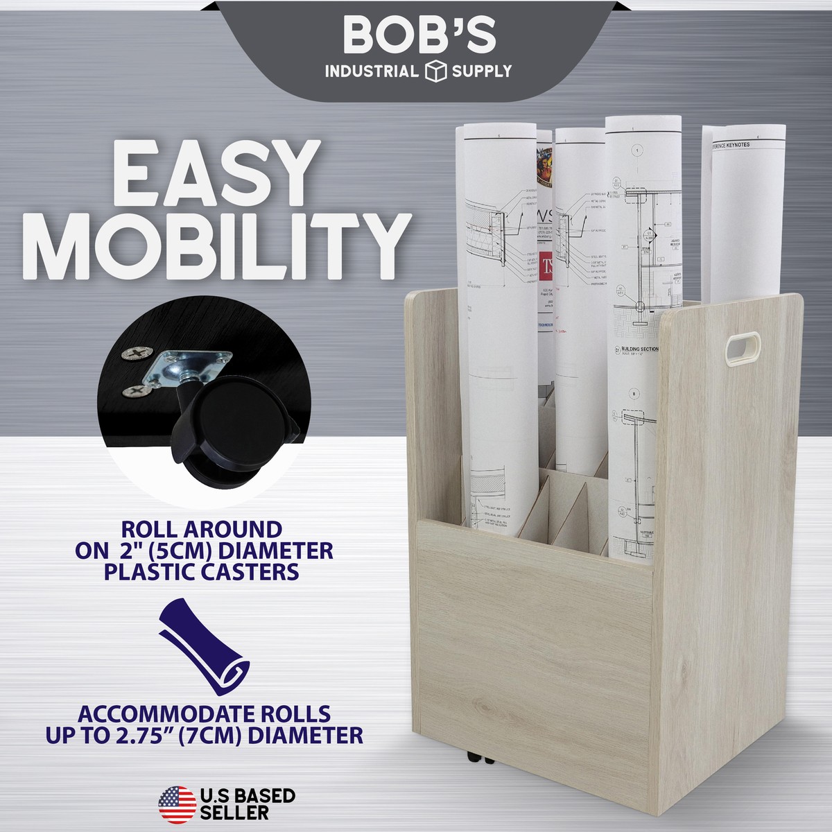 Rolled Blueprint Storage 2 Tier Blueprint Storage Rack With 12 Slots