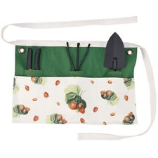 Thick Garden Apron  Strawberry Print Design  Canvas  20 In x 12.5 In  NEW