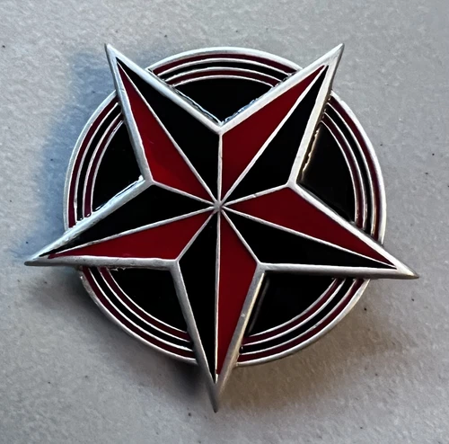 RED AND BLACK NAVIGATOR STAR BELT BUCKLE NORTH POLARIS BUCKLES