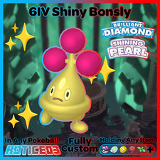 ✨ Shiny BONSLY 6IV ✨ Pokemon Brilliant Diamond and Shining Pearl 🚀 +MasterBall