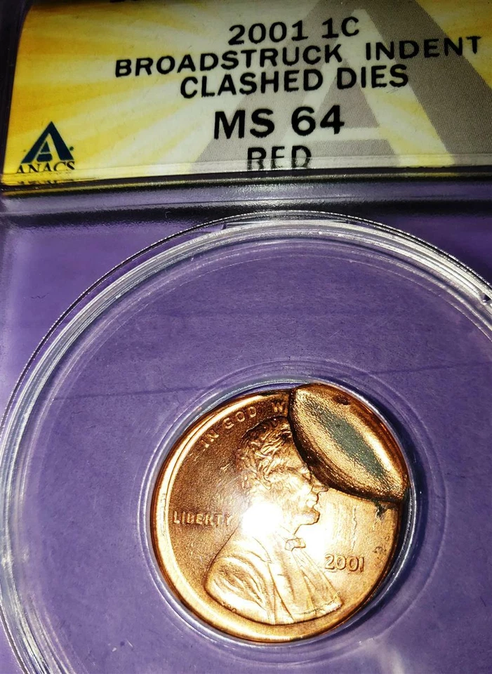 2001 US Penny.....Broadstruck Indent Clashed Dies,   Error. - Image 4 of 4