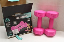 Juego de Mancuernas Hexagonales Par RBX 2.0LB, Rosa en Caja con Etiquetas NUEVO