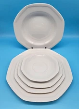 Savoir Vivre Maison Blanche BUNDLE & SAVE White Octagonal Plates Bowls YOU PICK